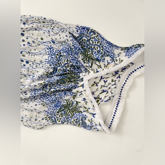 Poupette St. Barth Beline Printed Dress fringe ruffled mini small - Picture 8 of 15